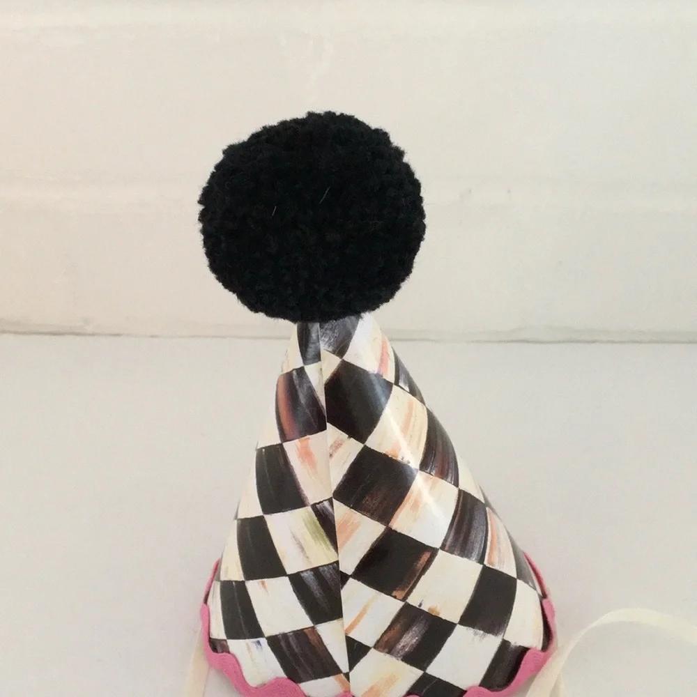 Classic Mackenzie Childs Inspired Courtly Check Party Birthday Costume Hat